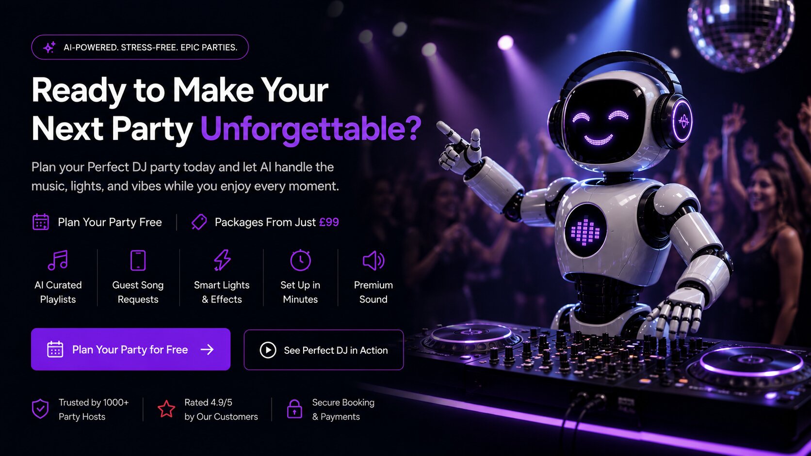 Book Your Party For Free